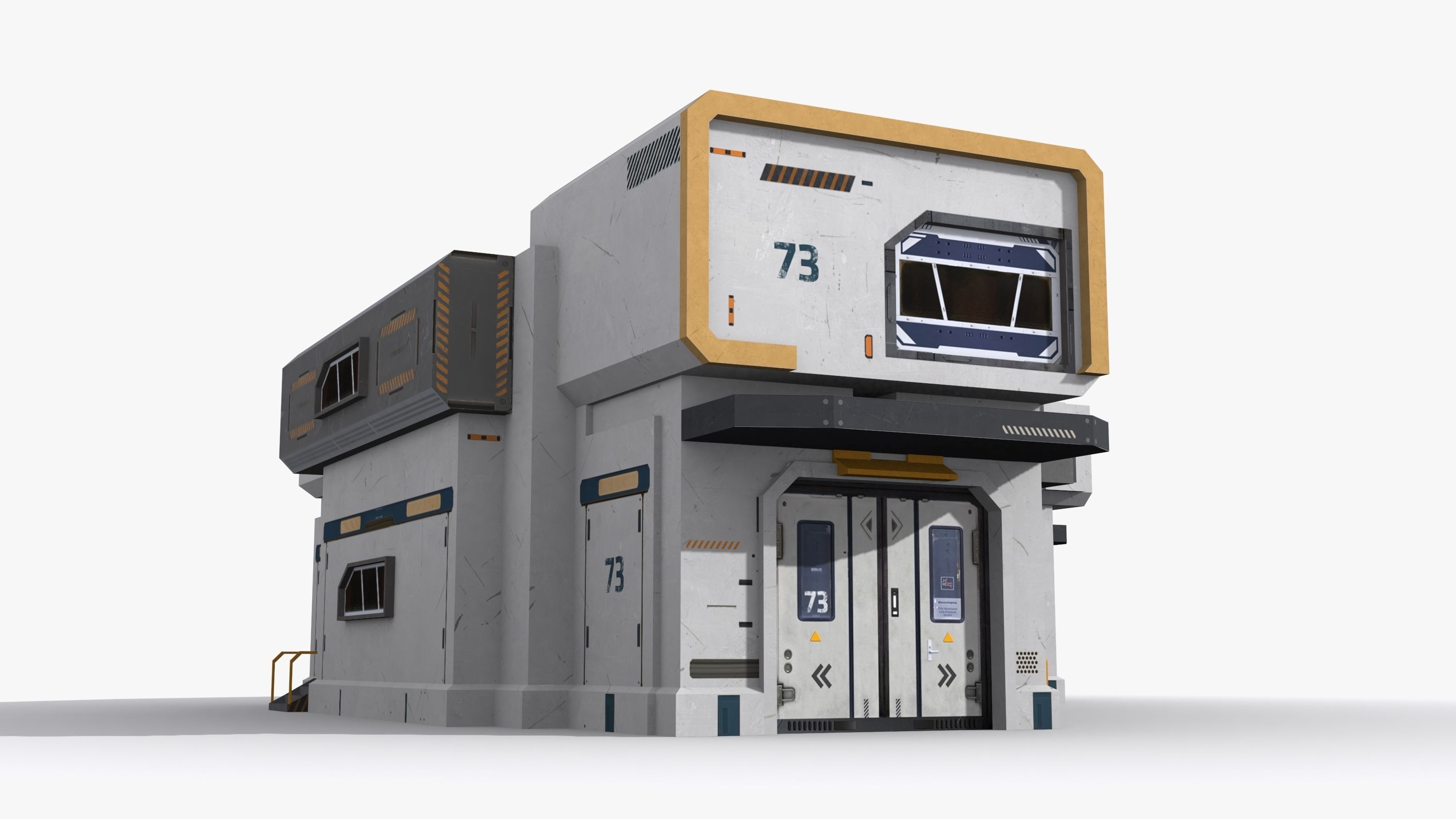 Sci-Fi Industrial x23 Low-poly 3D model_2