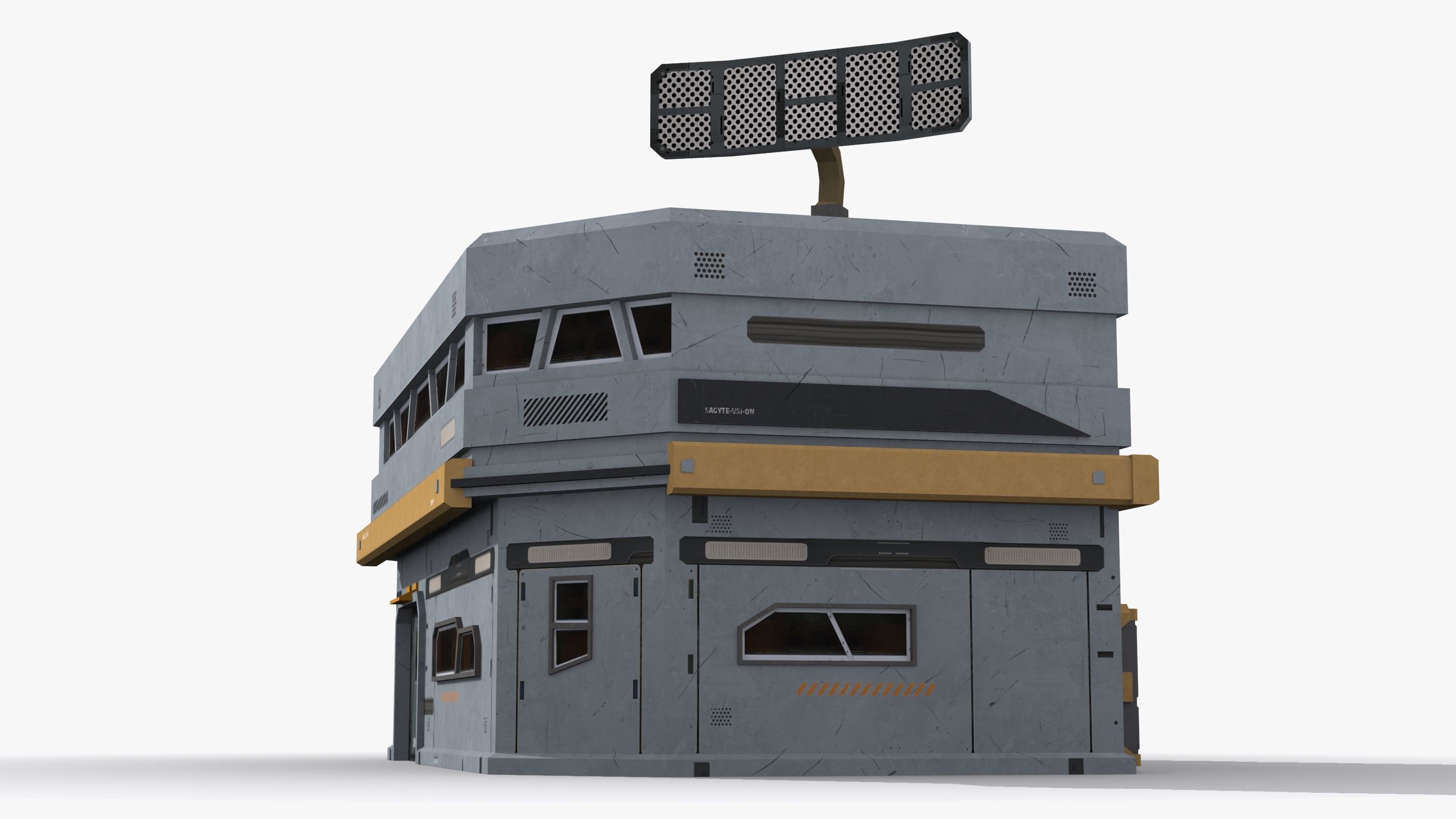 Sci-Fi Industrial x24 Low-poly 3D model_3