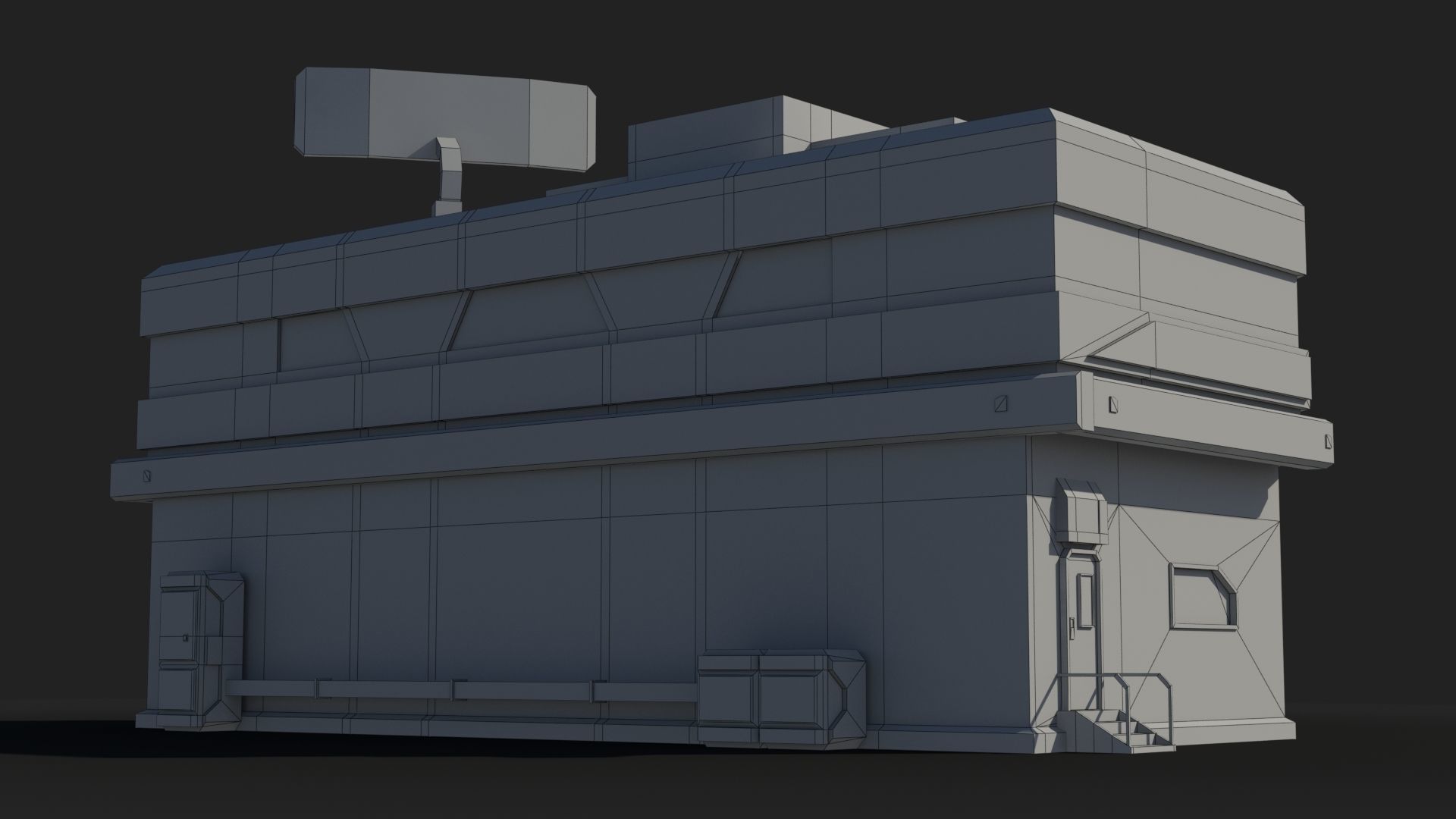 Sci-Fi Industrial x24 Low-poly 3D model_9