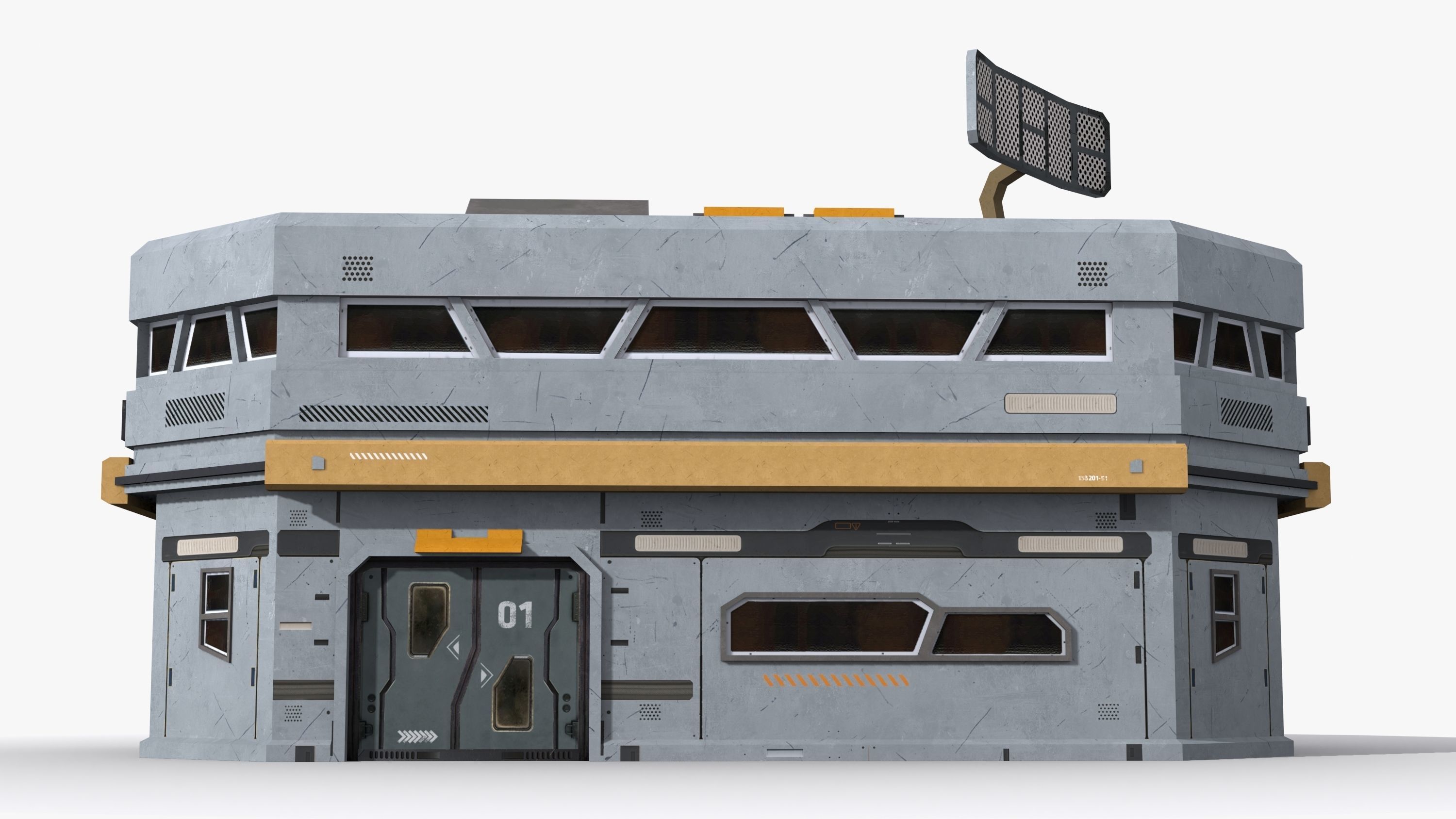 Sci-Fi Industrial x24 Low-poly 3D model_1