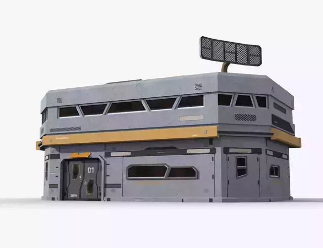 Sci-Fi Industrial x24 Low-poly 3D model