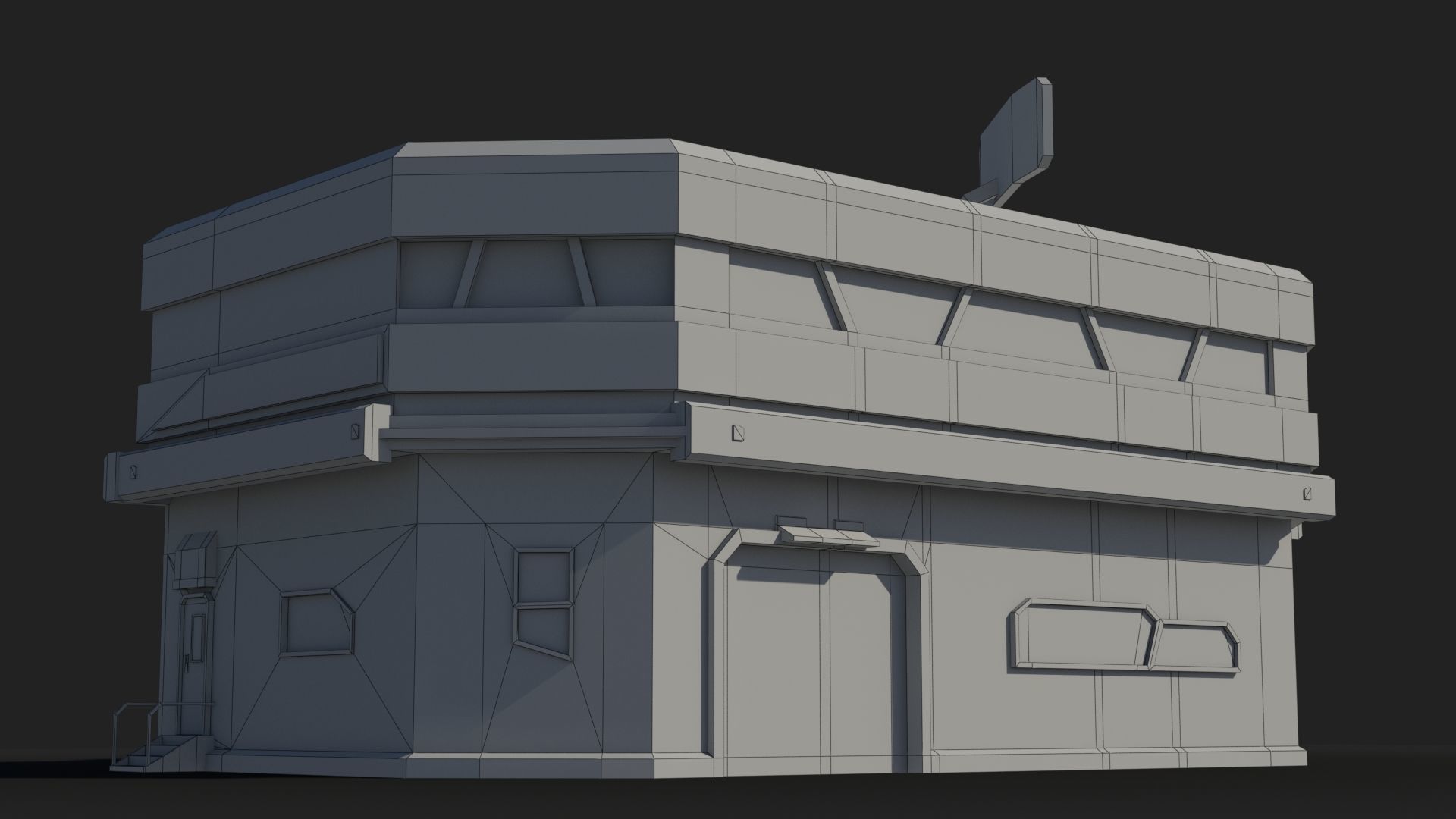 Sci-Fi Industrial x24 Low-poly 3D model_7