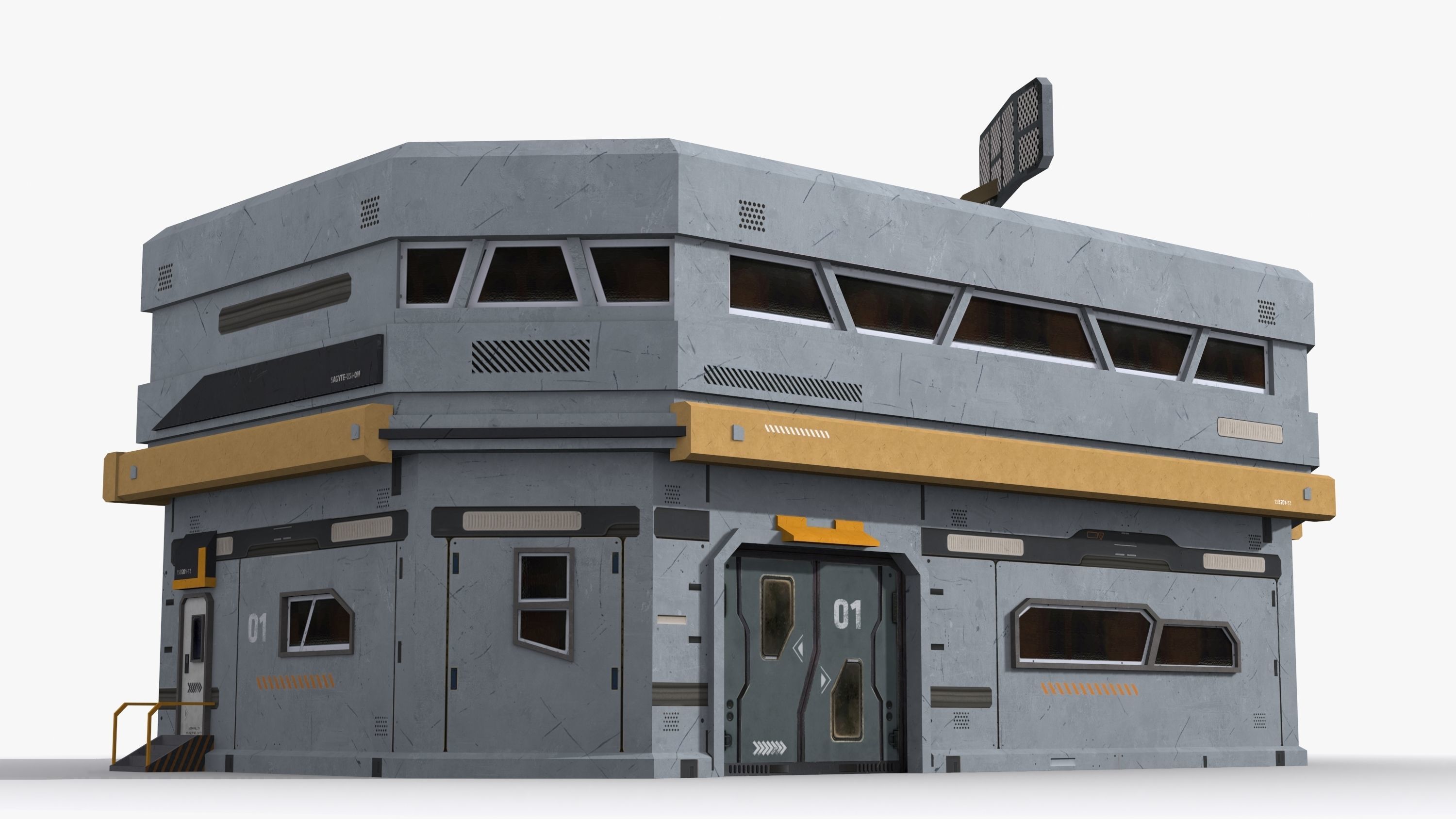 Sci-Fi Industrial x24 Low-poly 3D model_2