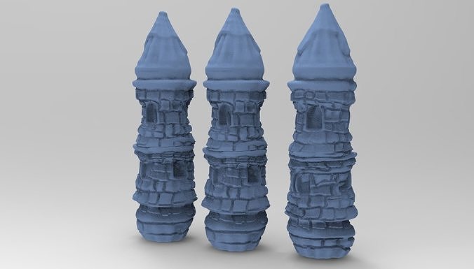 Blackstar Winter stylised tower  3D model
