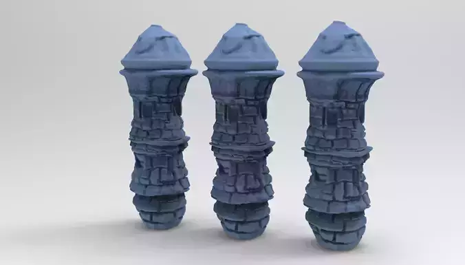 Blackstar Winter stylised stone tower 