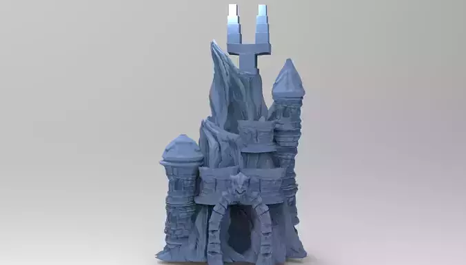 Darkstar Winter stylised mountain goblin castle