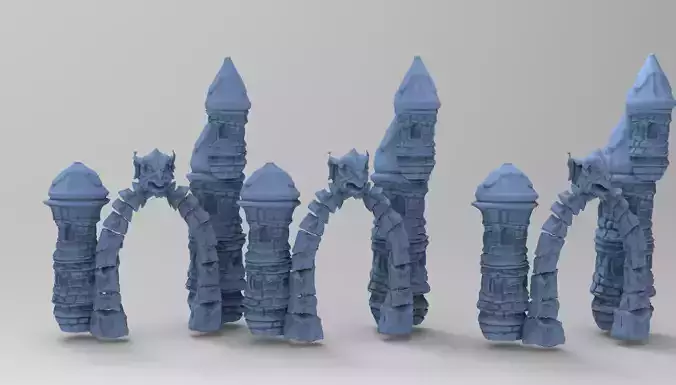 Darkstar Winter stylised Archway towers