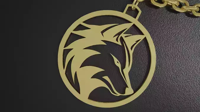 wolf necklace 3D printing