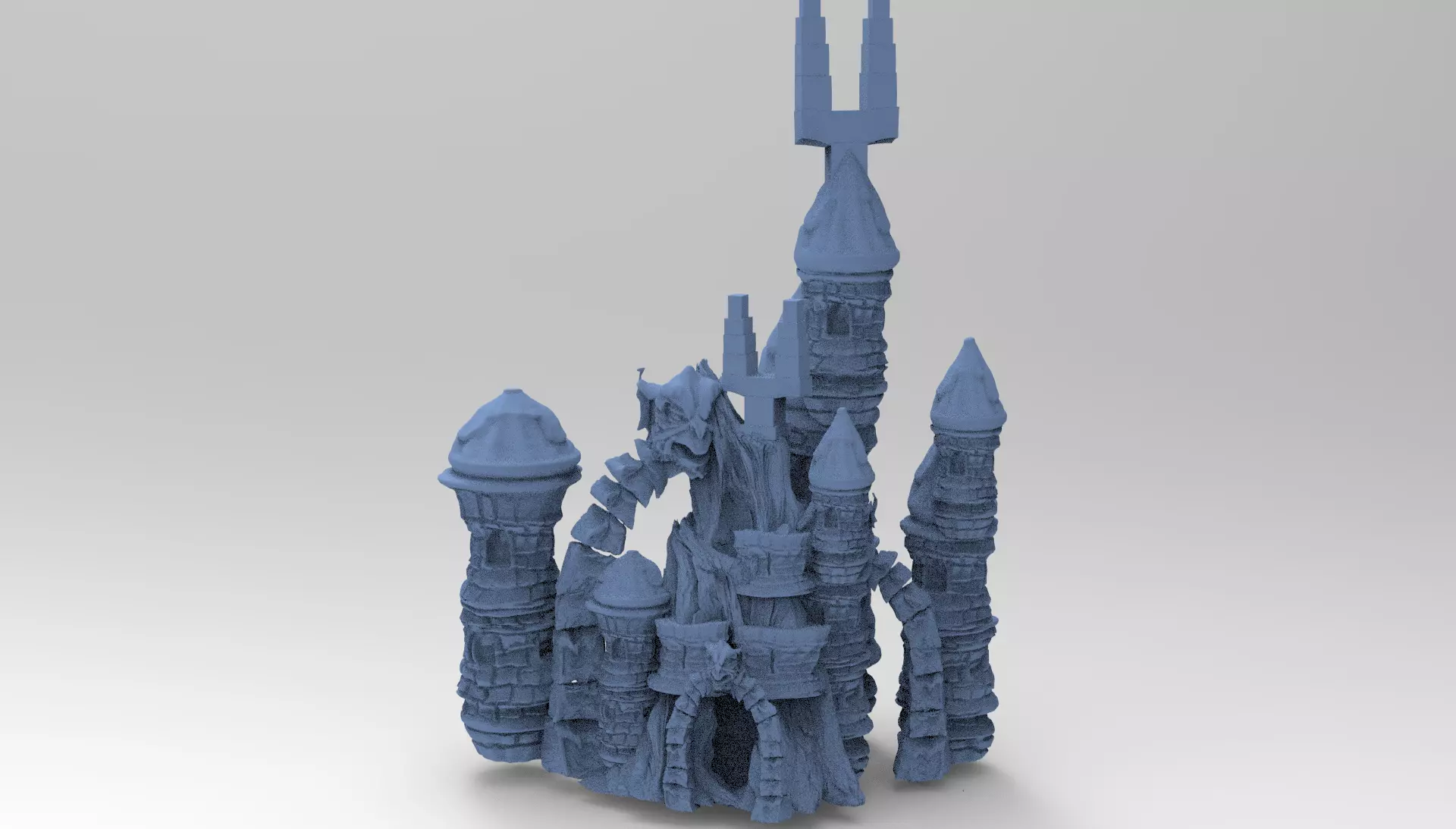 Blackstar Winter Town Turrets 3D model_0