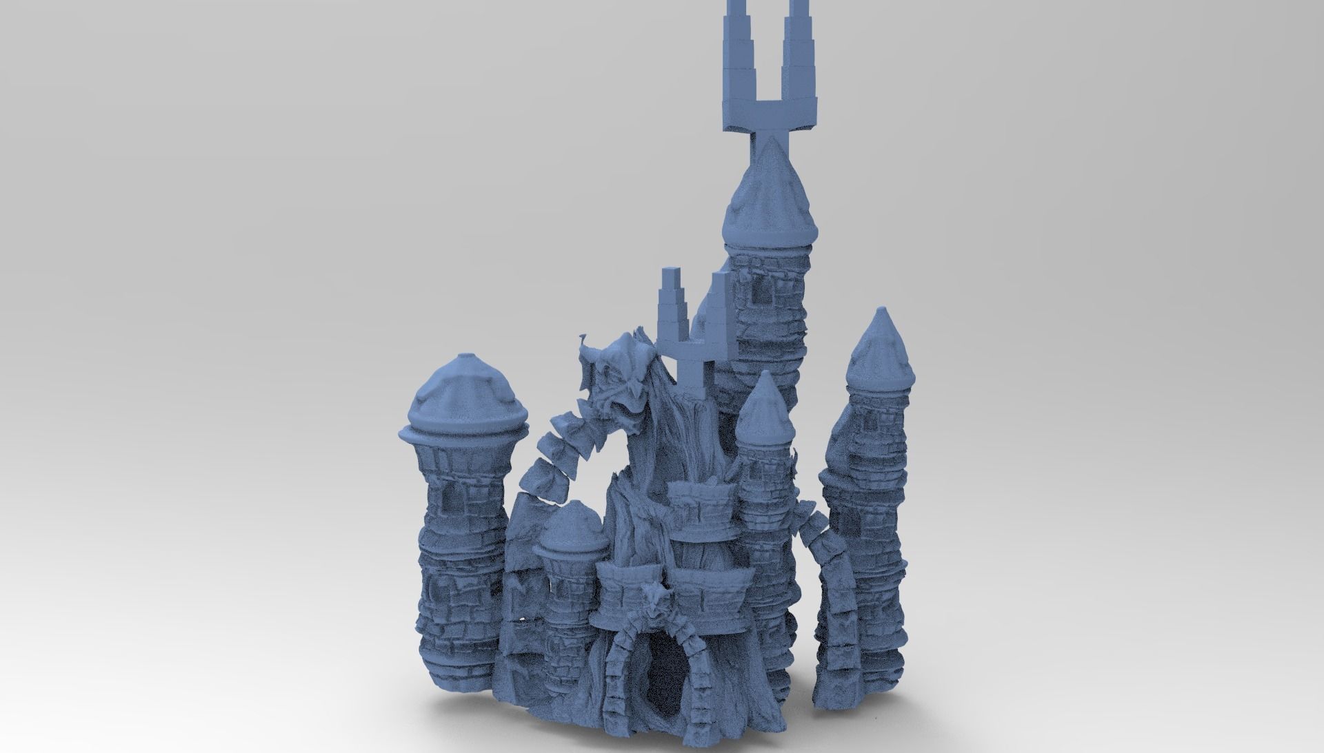 Blackstar Winter Town Turrets 3D model_1