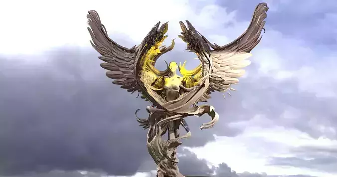 Dantes Lust ascention statue