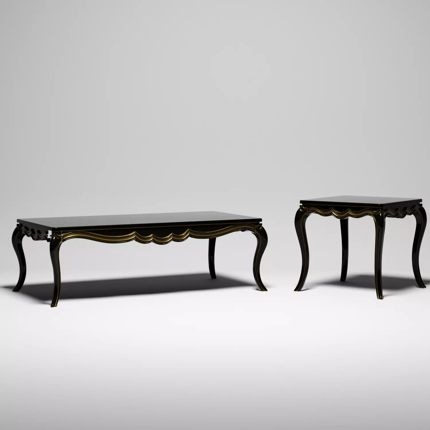 wood table 01 3D model