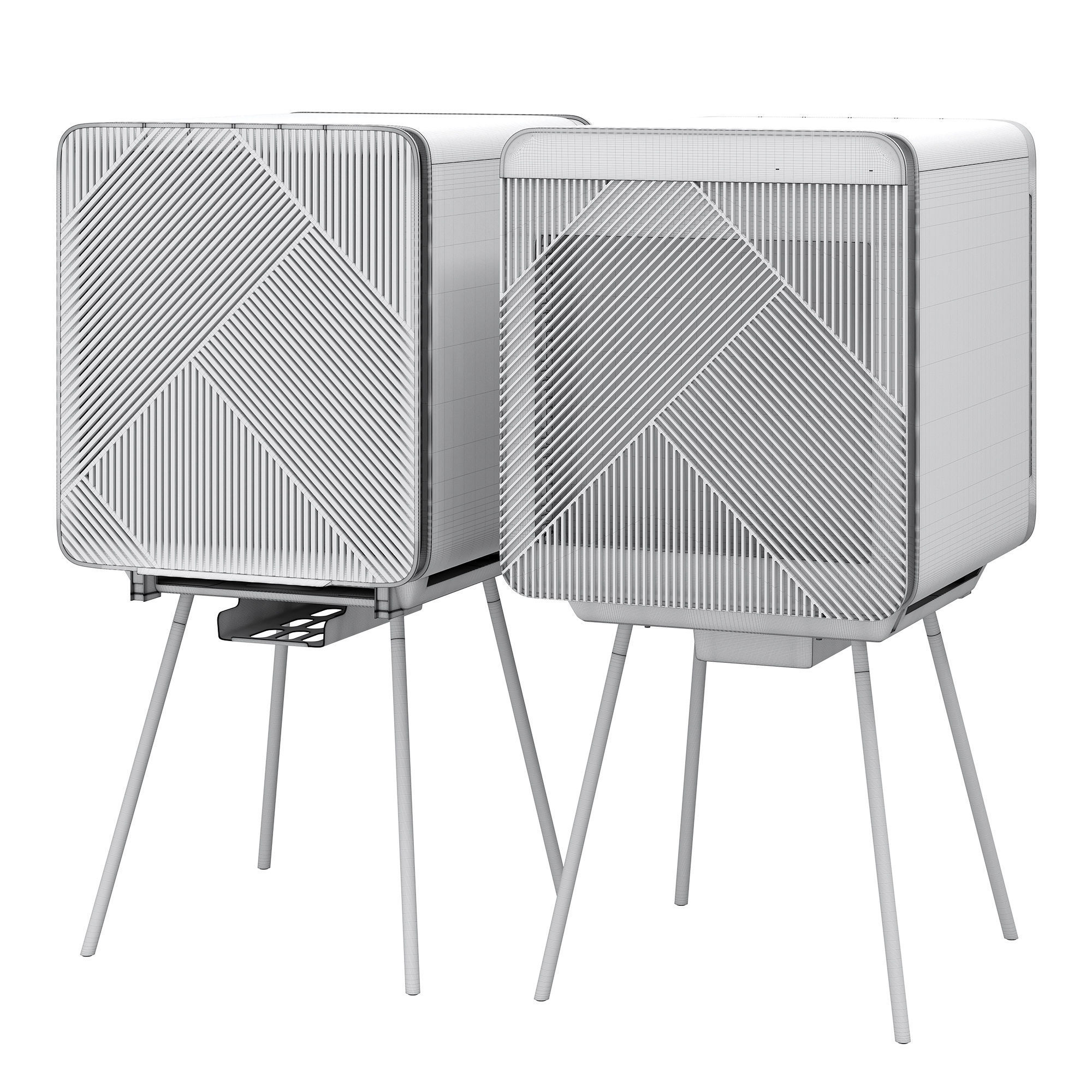 Samsung Bespoke cube air small and Stand 3D model_15