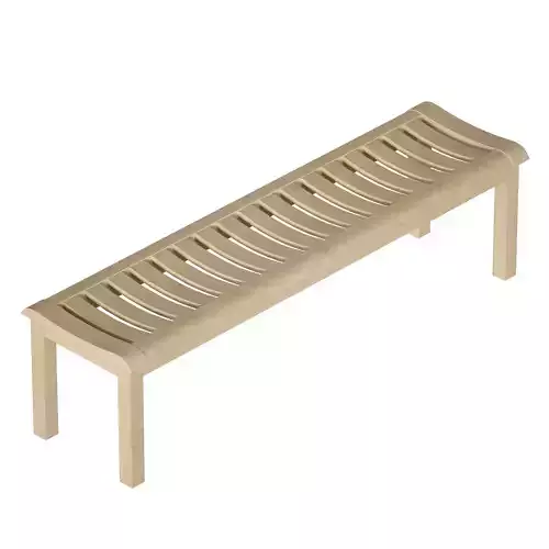 Wooden bench made of natural wood