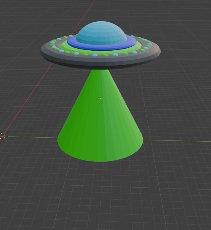 low polly ufo 3D model_1