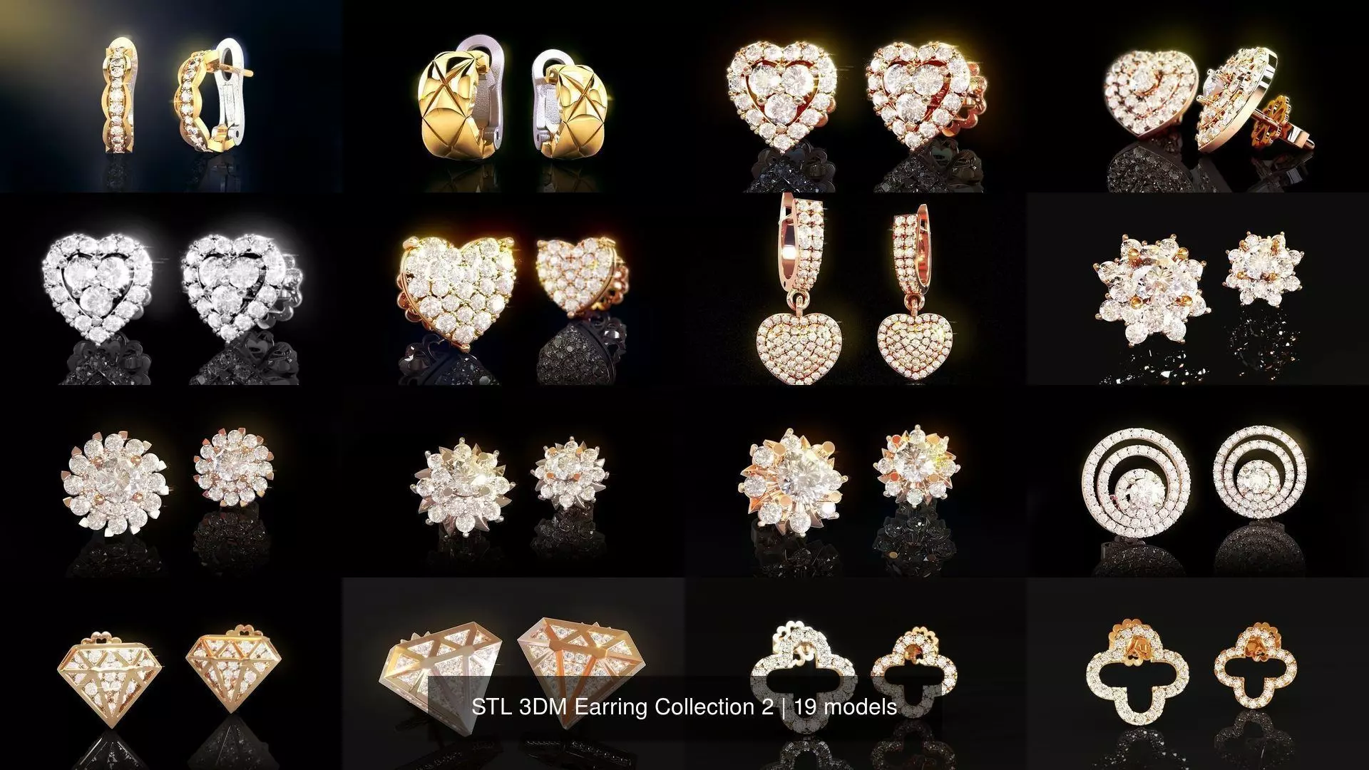 STL 3DM Earring Collection 2 _2
