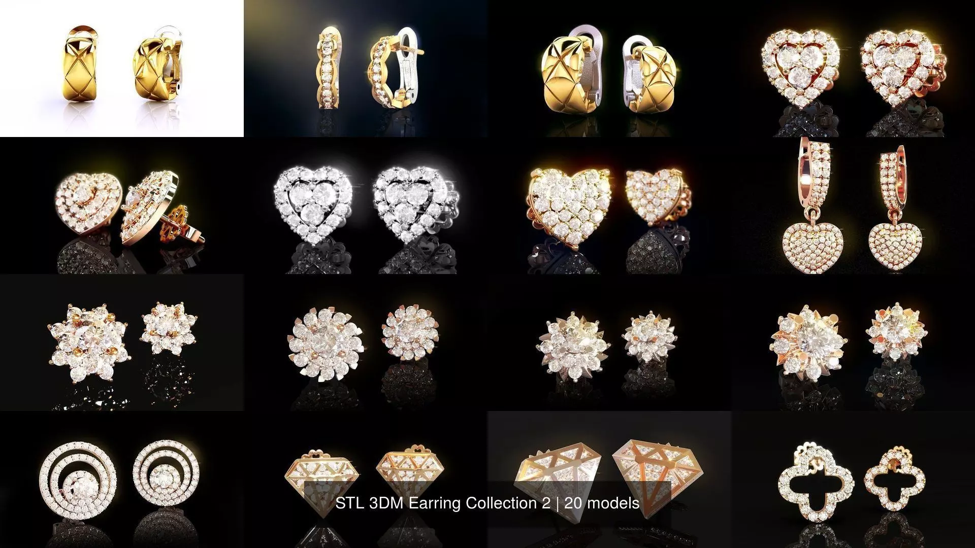 STL 3DM Earring Collection 2 _0