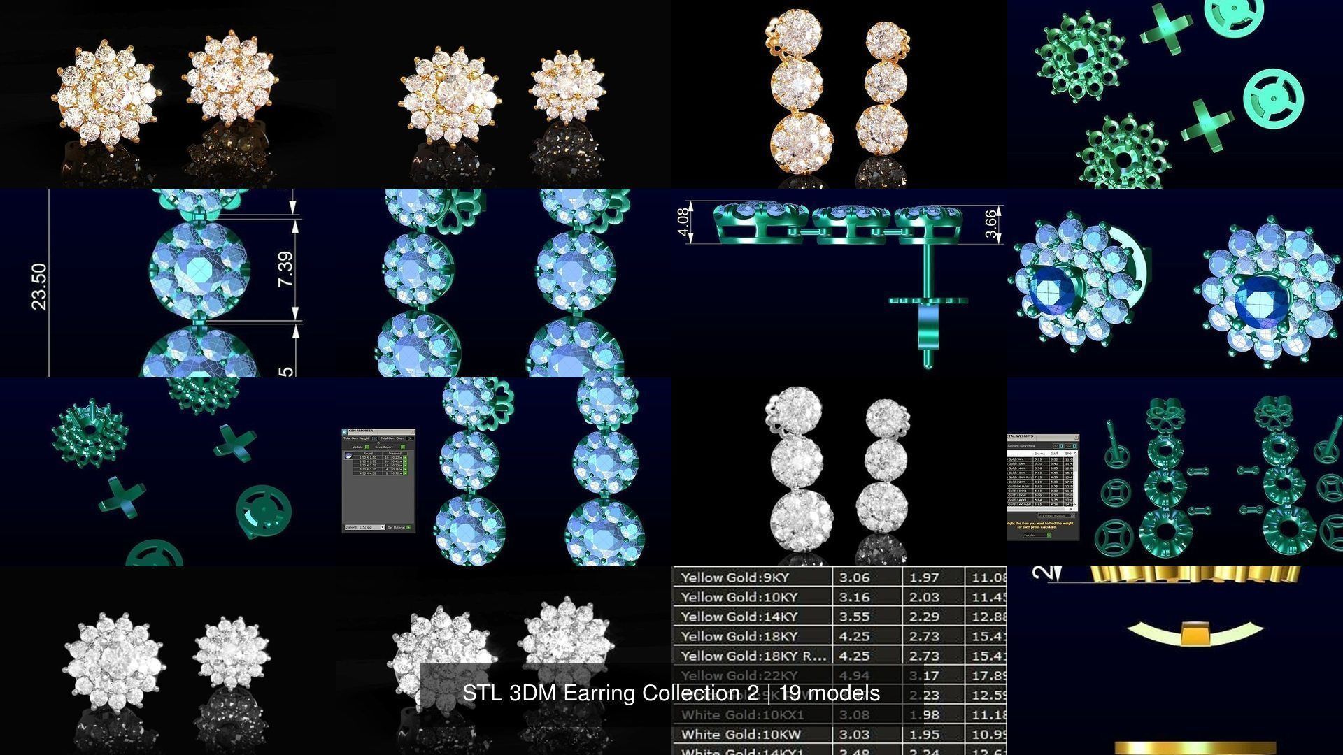 STL 3DM Earring Collection 2 _5