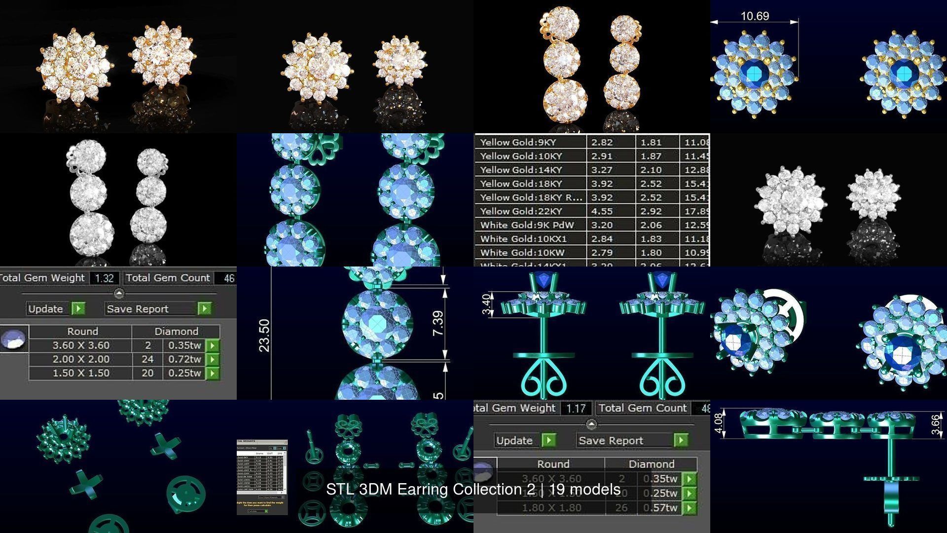 STL 3DM Earring Collection 2 _4