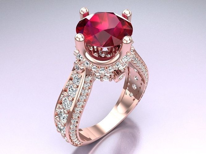 Diamond Ring - Womens Rings - N112305 3D print model