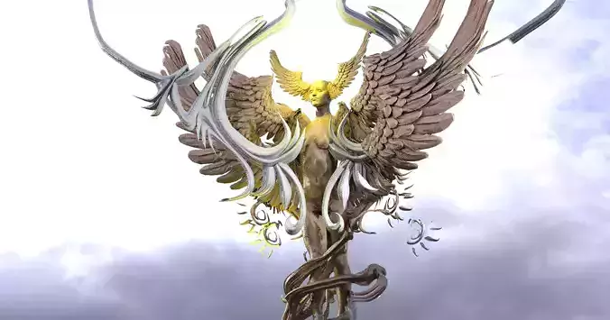 Dantes Arch Winged Lust ascention statue 