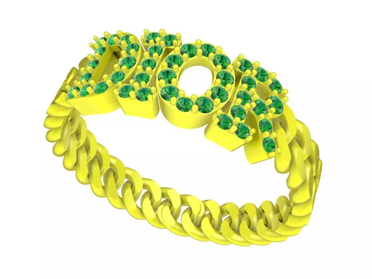 A7495 Luxury Cuban Text Fashion Women Ring 3D Model 3D print model_0