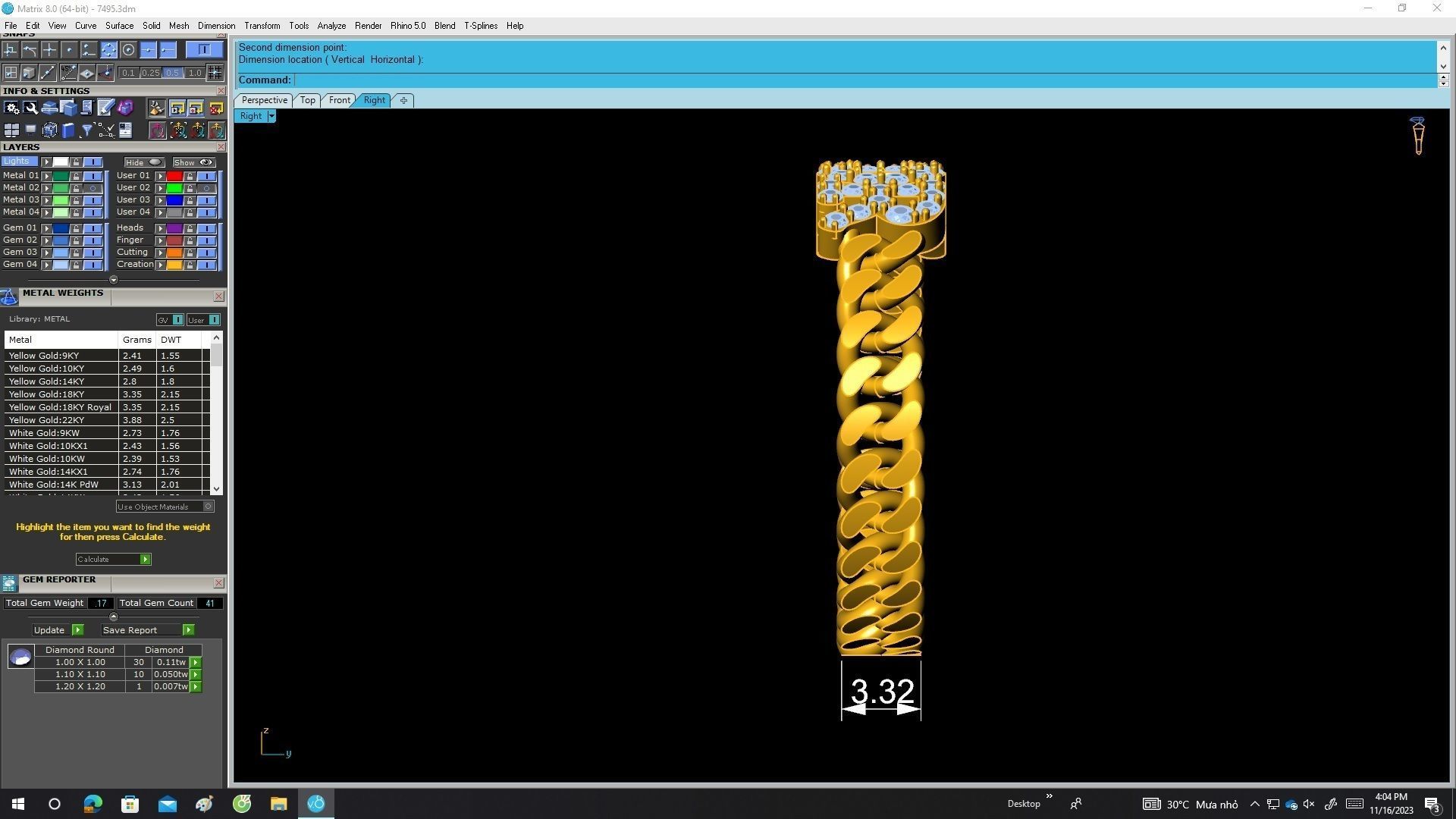 A7495 Luxury Cuban Text Fashion Women Ring 3D Model 3D print model_7