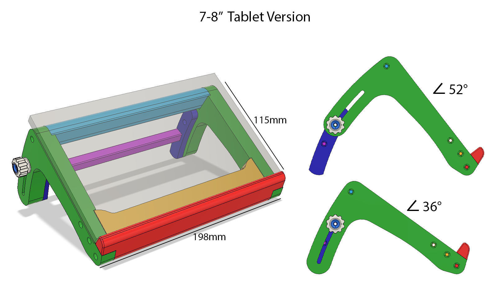 Adjustable Drawing Tablet Stand with custom commercial license 3D print model_10