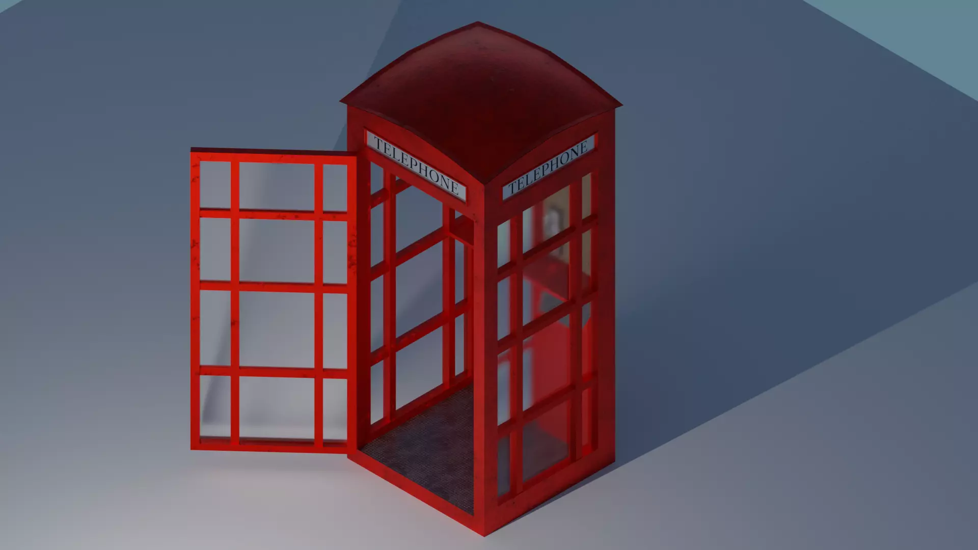 Phonebooth Free 3D model_0