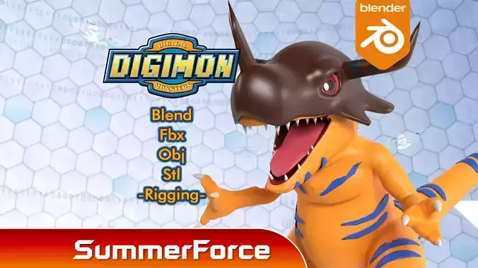 Greymon - Digimon 3D model