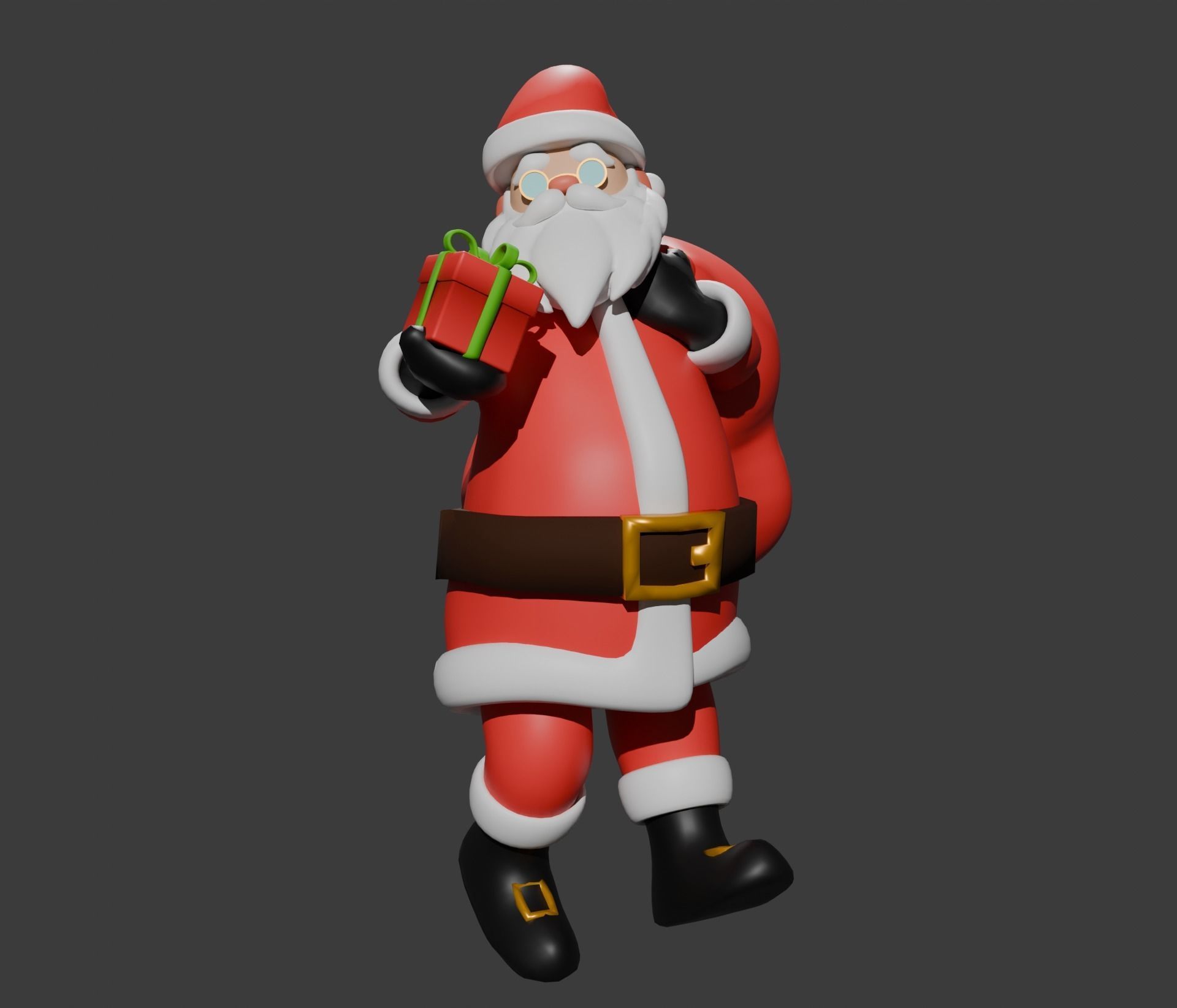 Santa Claus Rigged Free 3D model_3