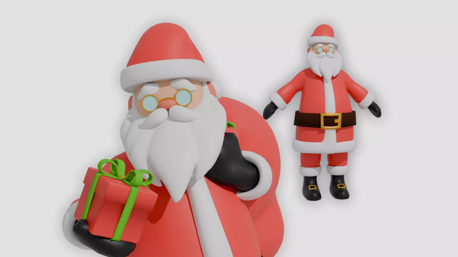 Santa Claus Rigged Free 3D model_0