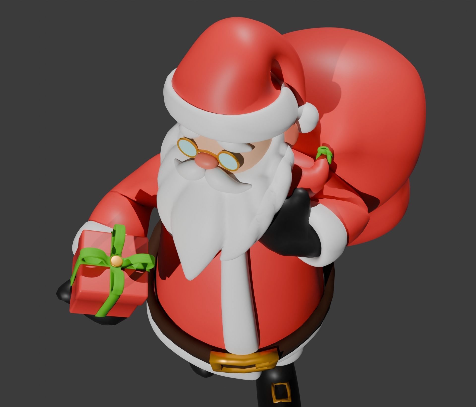 Santa Claus Rigged Free 3D model_6