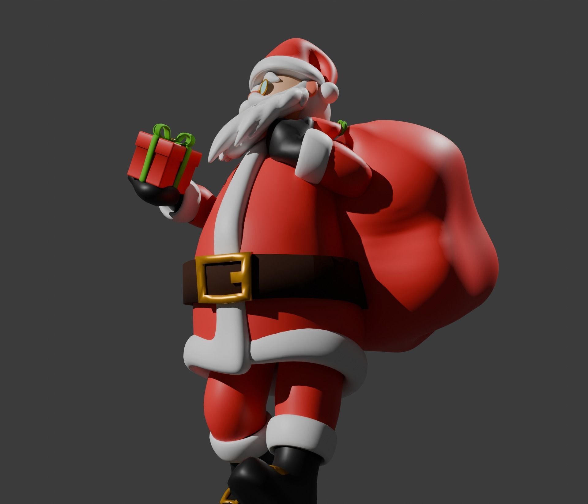 Santa Claus Rigged Free 3D model_4