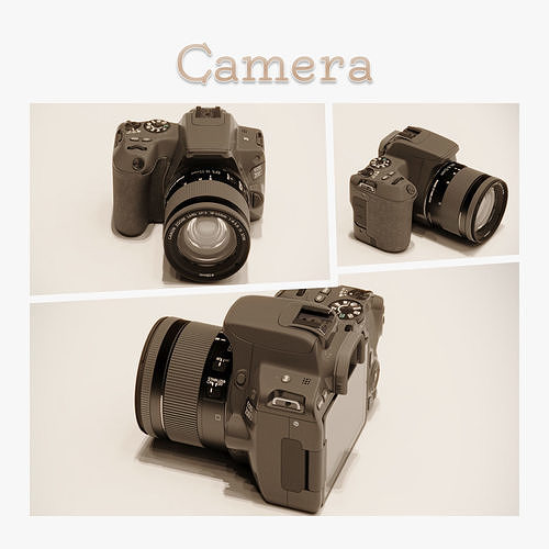 Camera Low-poly 3D model