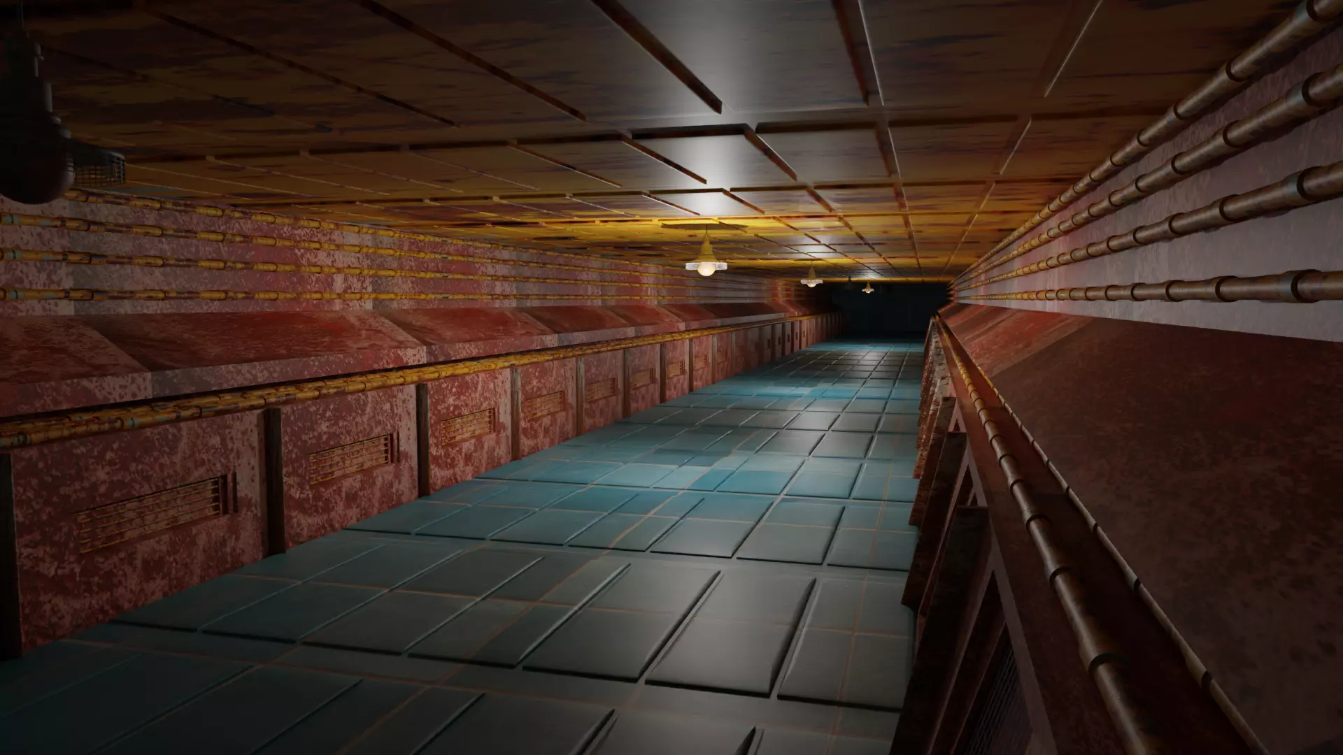 Underground Tunnel Low-poly 3D model