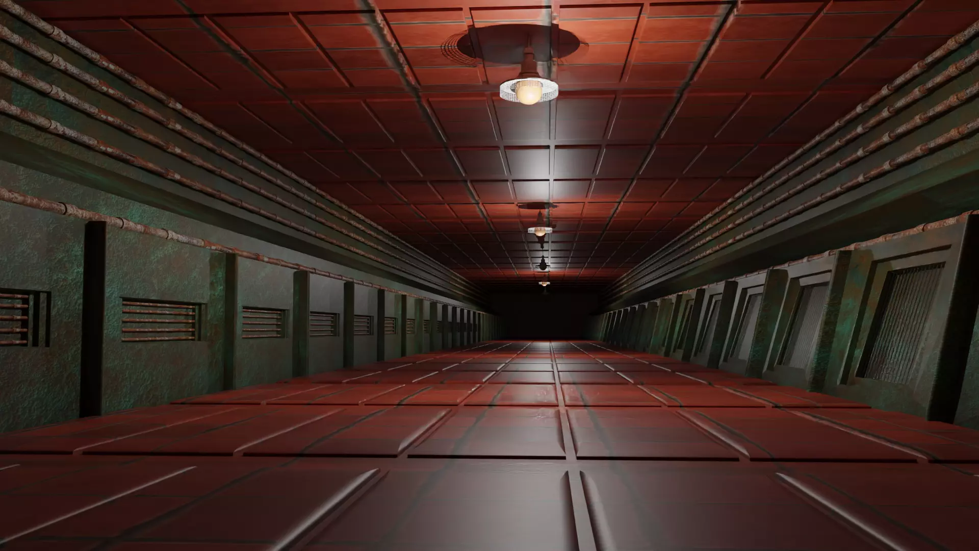 Underground Tunnel Low-poly 3D model