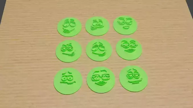 Molde para galletas caritas MMs cortantes 3D print model