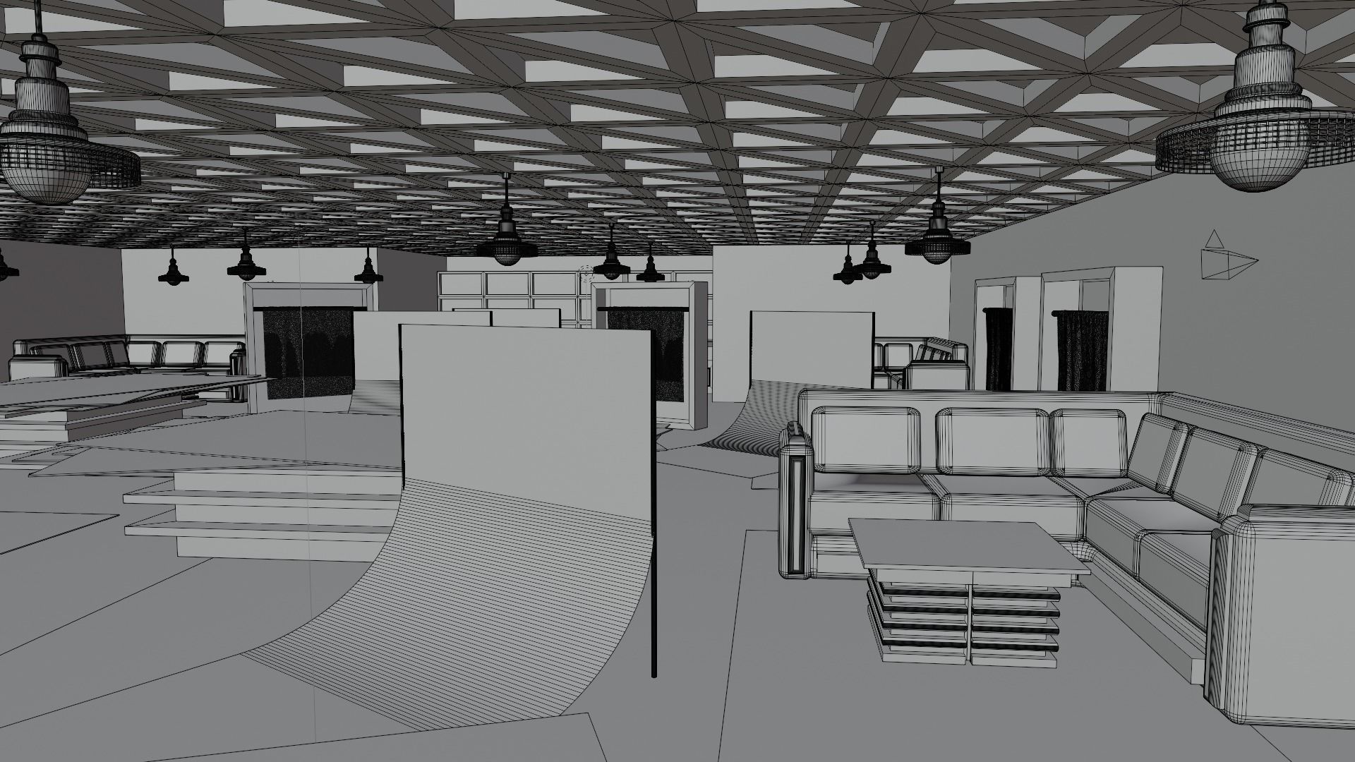 Carpet Rug Store Low-poly 3D model_8