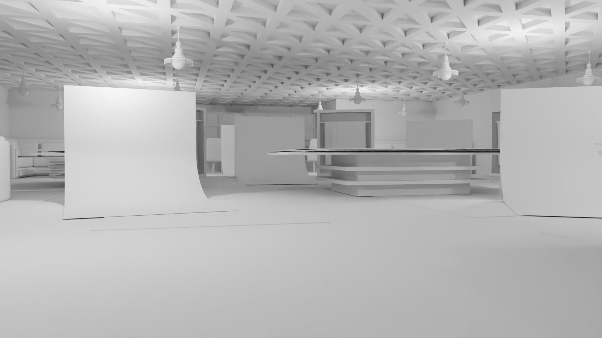 Carpet Rug Store - No Material Low-poly 3D model_5