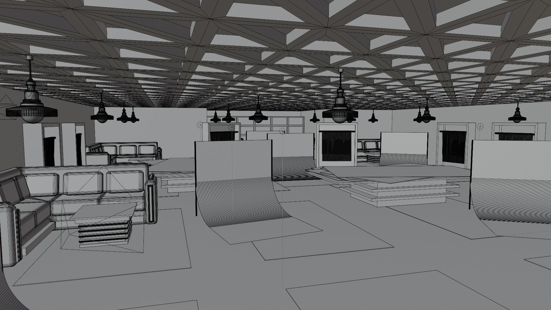 Carpet Rug Store - No Material Low-poly 3D model_7