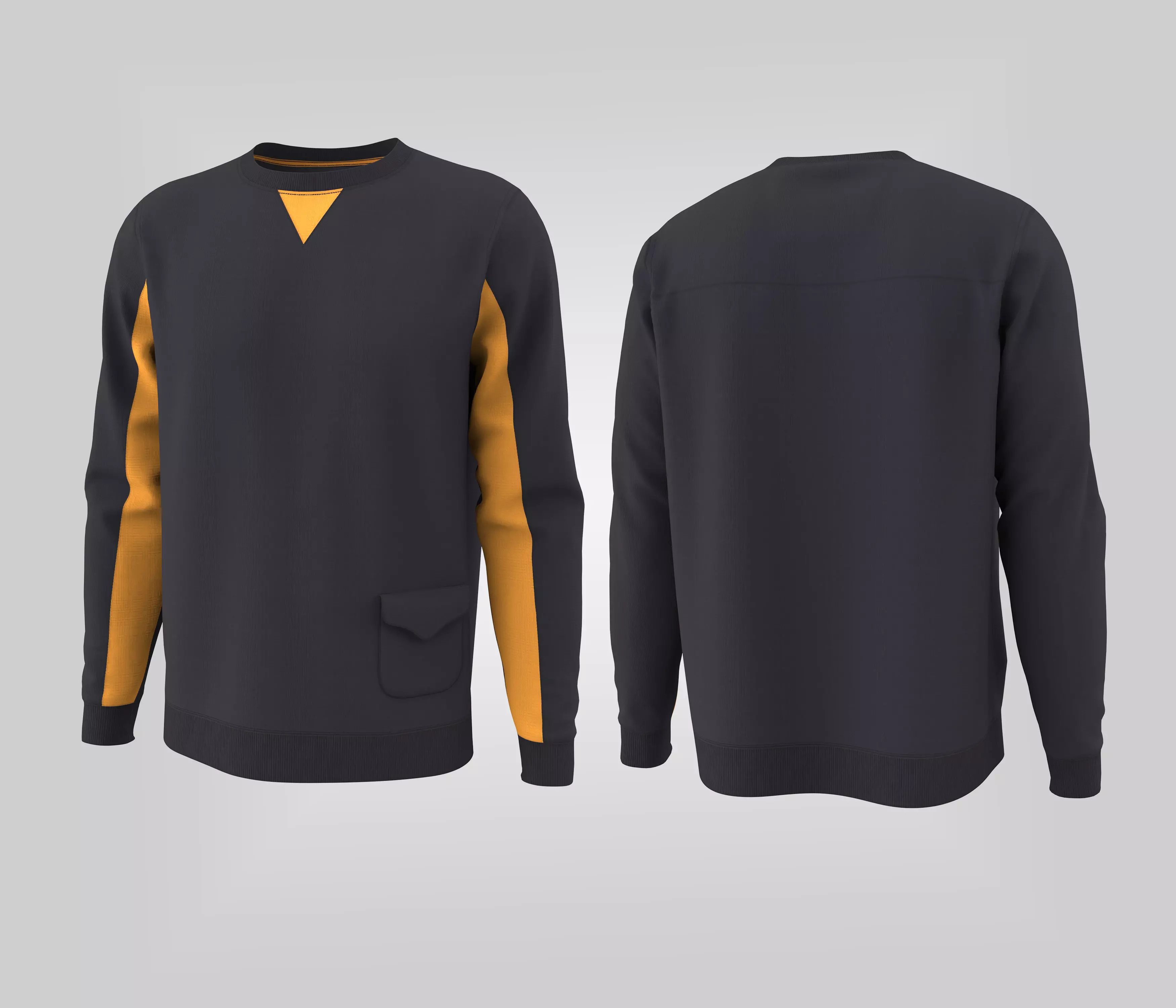 Men Stylish 3D Apparel Sweatshirt Low-poly 3D model