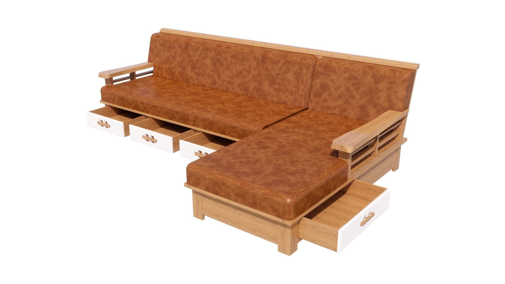 Sofa bed 3D model_4