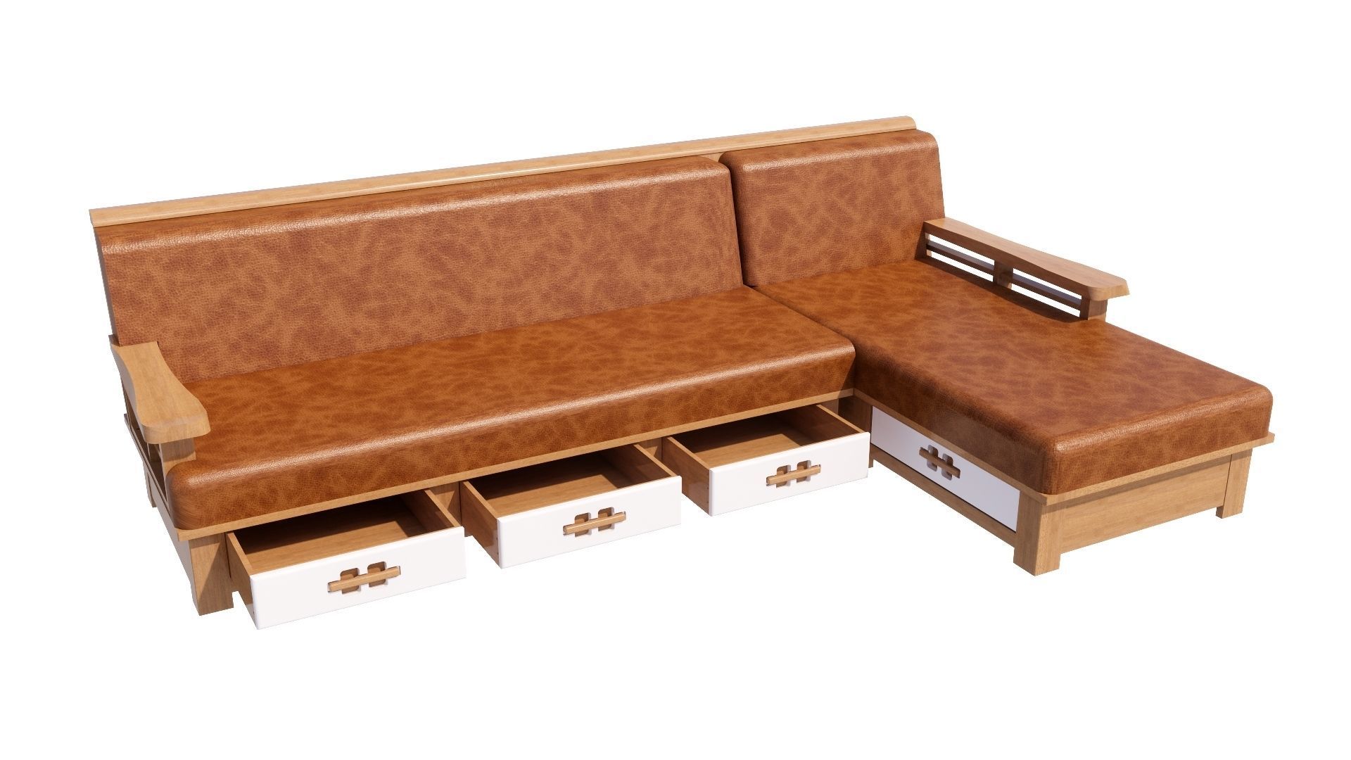 Sofa bed 3D model_2