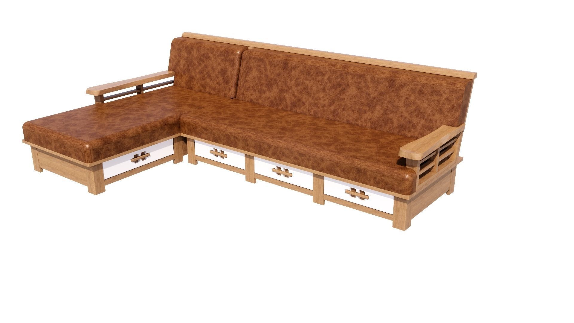 Sofa bed 3D model_5