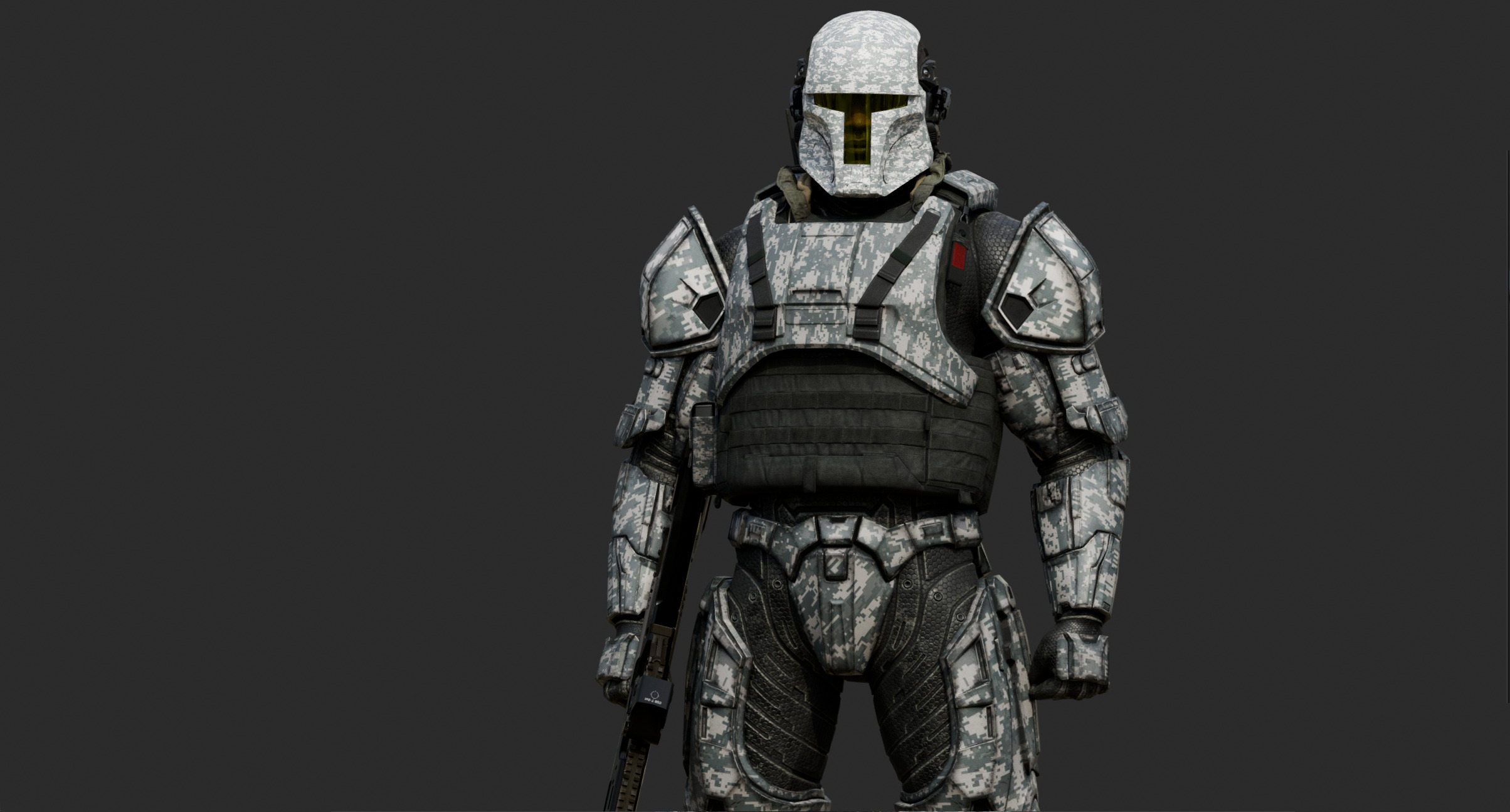 Super Soldier - UE4 Skeleton and Custom Rig Low-poly 3D model_24