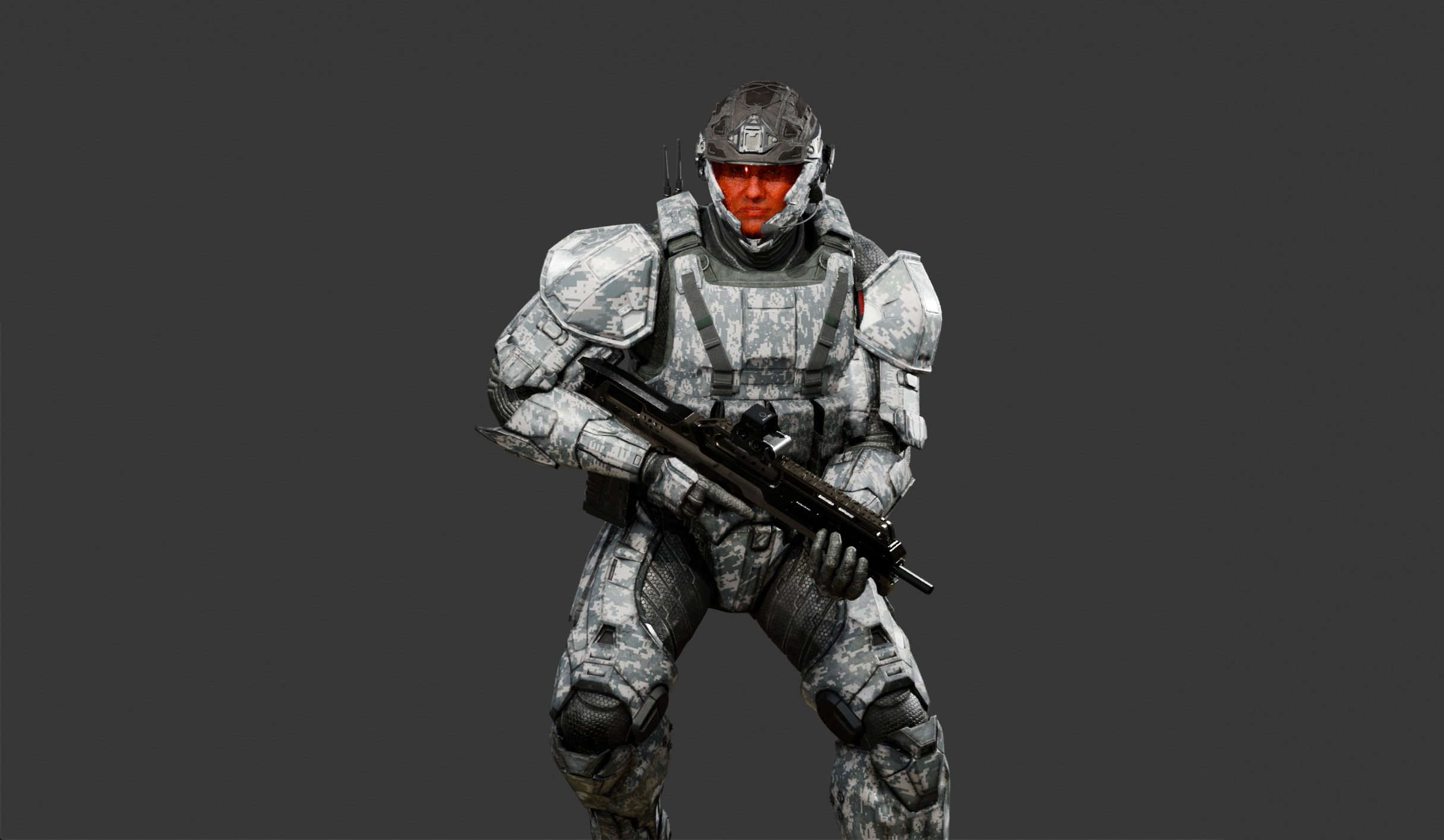 Super Soldier - UE4 Skeleton and Custom Rig Low-poly 3D model_5