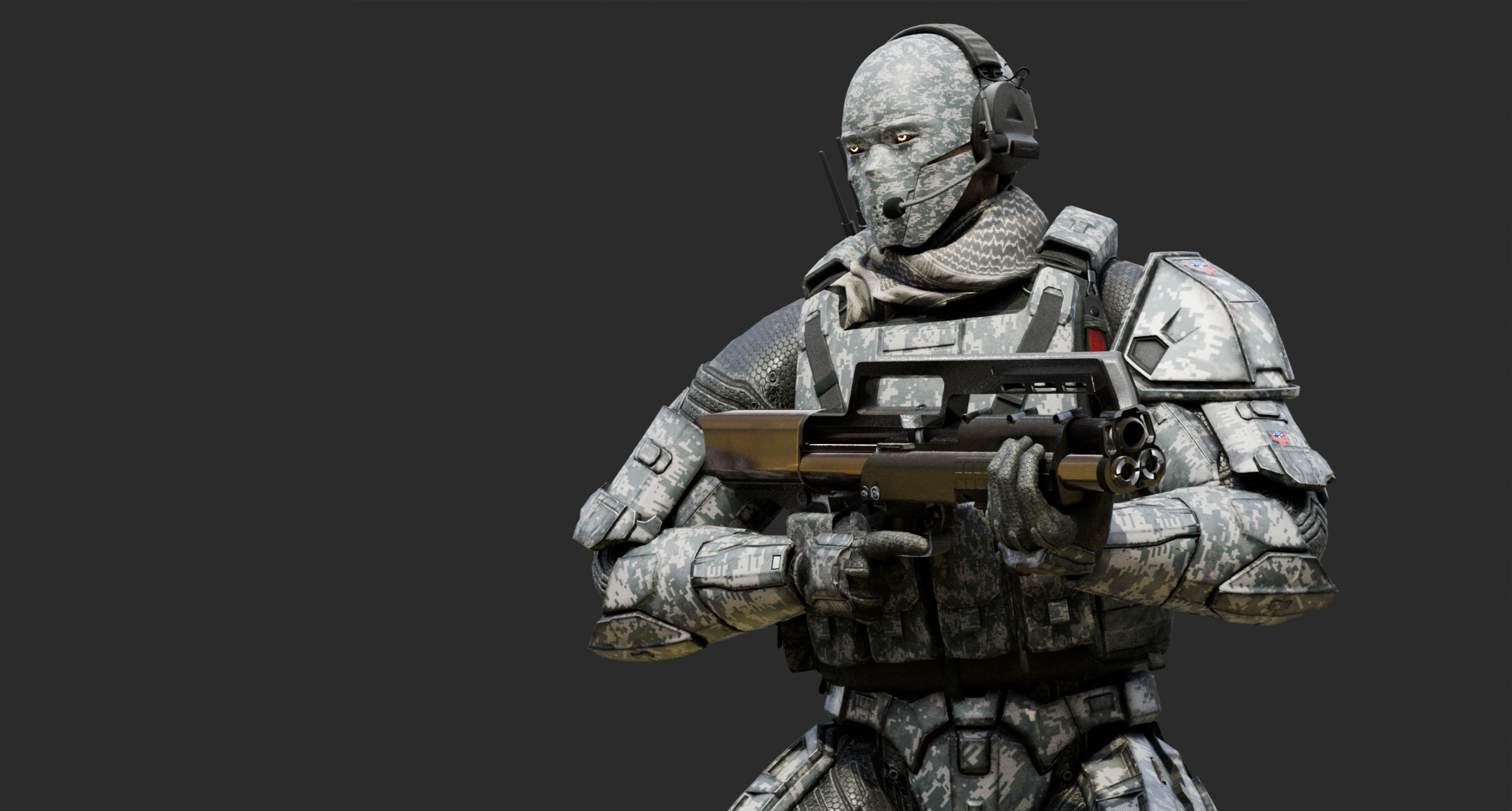 Super Soldier - UE4 Skeleton and Custom Rig Low-poly 3D model_25