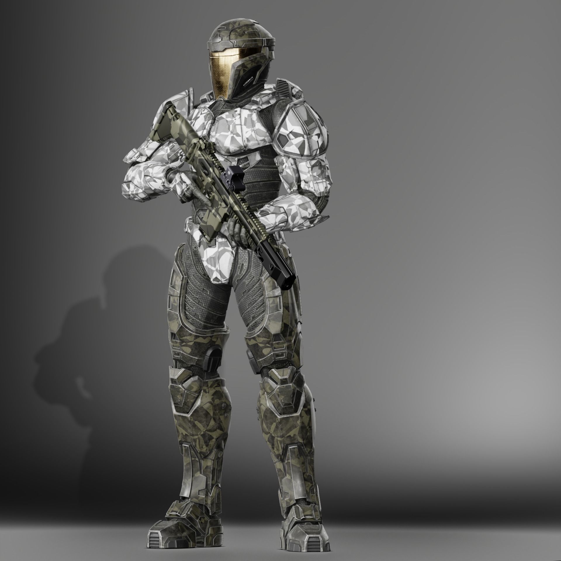 Super Soldier - UE4 Skeleton and Custom Rig Low-poly 3D model_12