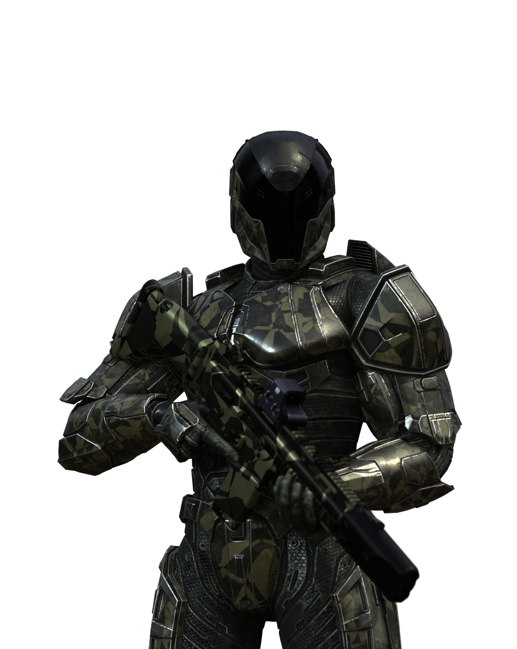 Super Soldier - UE4 Skeleton and Custom Rig Low-poly 3D model_16